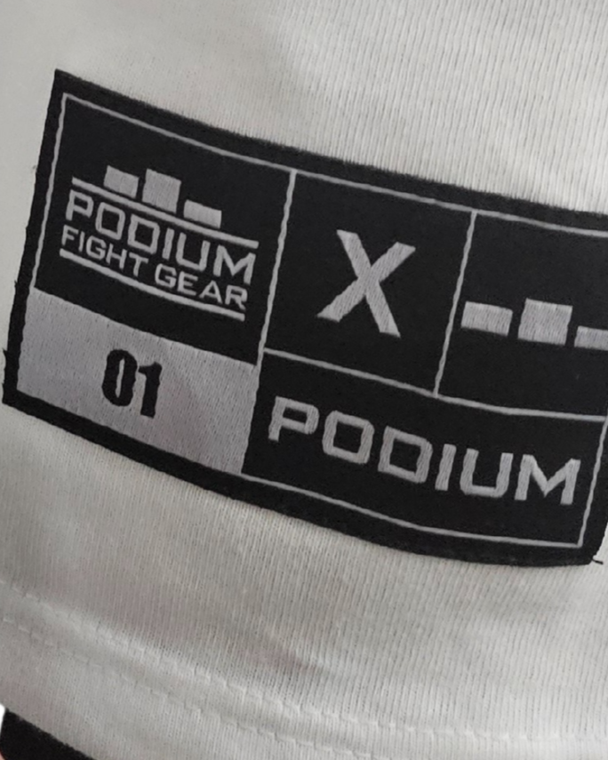 Onwards and Upwards x Podium Tee – White Extra Heavy
